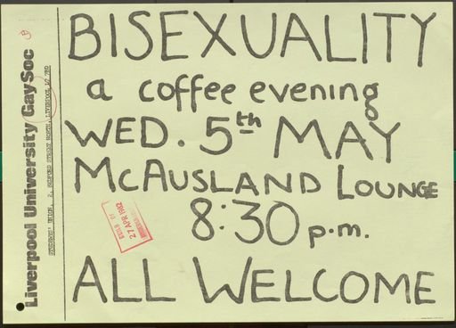 Liverpool University GaySoc Flyer, April 1981
