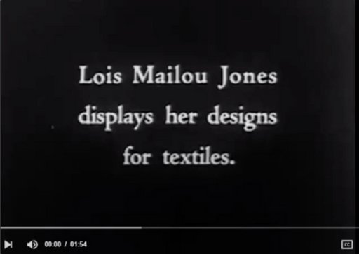 “Lois Mailou Jones displays her designs for textiles”