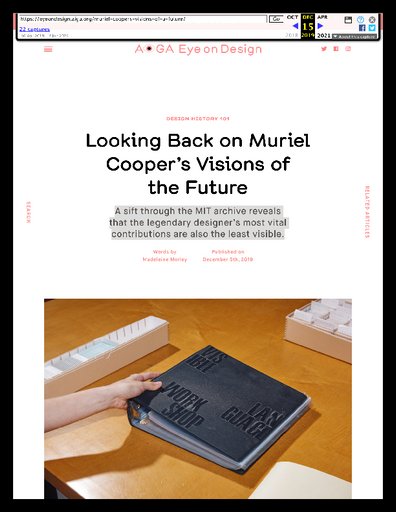 Looking Back on Muriel Cooper’s Visions of the Future