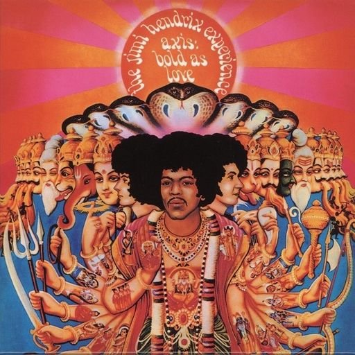 LP cover for “Axis Bold as Love” by The Jimi Hendrix Experience