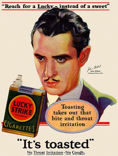 Lucky Strike Cigarettes advertisement, 1929