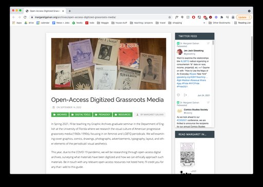 Margaret Galvan's list of open-access media
