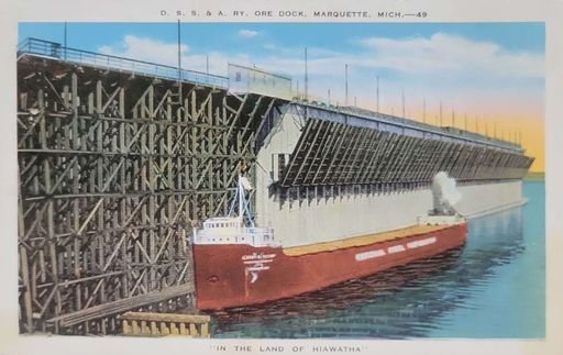 Marquette, Michigan Ore Dock Postcard