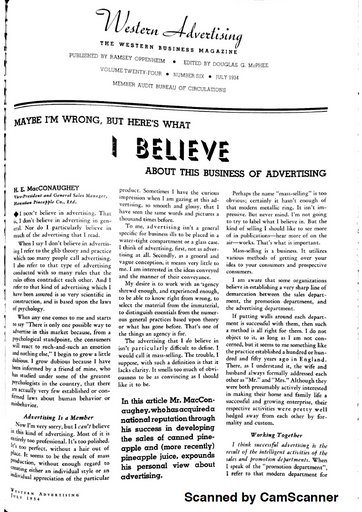 “Maybe I’m Wrong But Here’s What I Believe About the Business of Advertising”