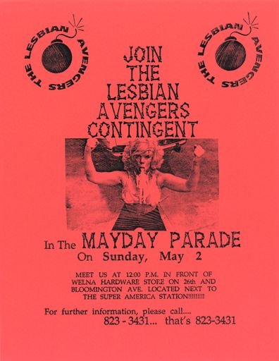 Mayday Parade Poster by The Lesbian Avengers; October 13, 1993