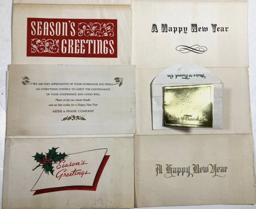 Meier & Frank Customer Appreciation Christmas Card Lot New Years