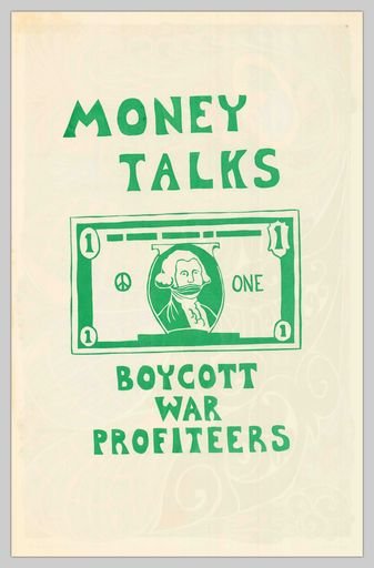 Money Talks: Boycott War Profiteers (& Psychadelic calendar)