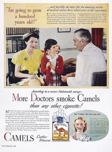 More Doctors smoke Camels than any other cigarette!