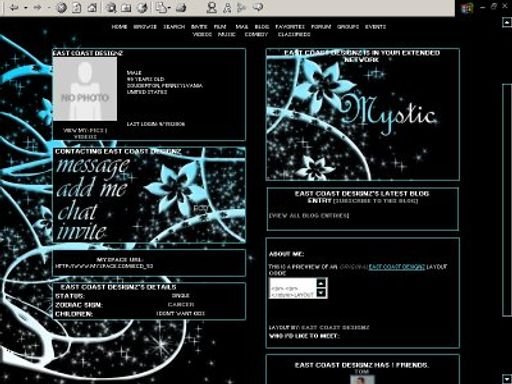 Myspace Profile Layout