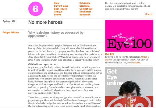 “No More Heroes: Why is design history so obsessed by appearance?“