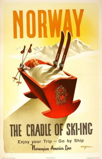 Norway/The Cradle of Skiing, 1955, by Knut Yran