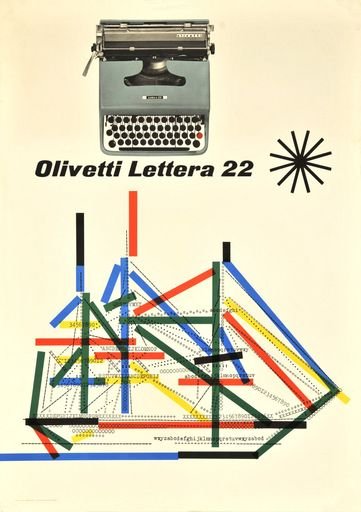 Olivetti Lettera 22 Advertisement Poster