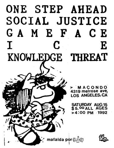 One Step Ahead / Social Justice / Gameface / Ice / Knowledge Threat at Macondo | August 15, 1992