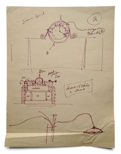 Original Sketch for Signage at Oriole Park at Camden Yards