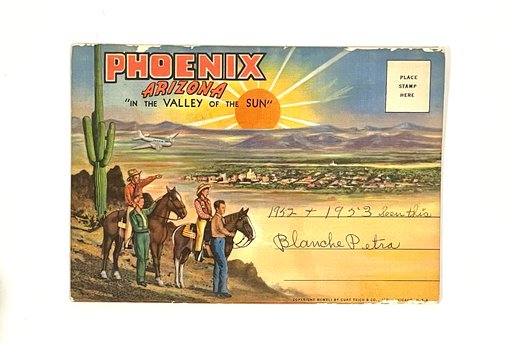 “Phoenix, Arizona, ‘In the Valley of the Sun’” Foldout Postcard