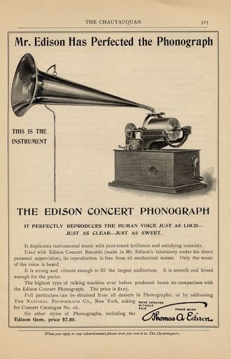 Phonograph Advertisement in the Chautauquan