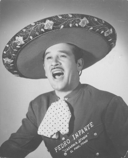 Photo of Mexican Performer Pedro Infante Taken at Casasola Photography Studio, El Paso, Texas, USA