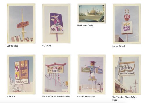 “Photographs of business signs in California collection” in California Historical Society