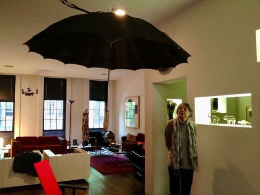 Photos of Elaine Lustig Cohen in her NY apartment, April 2012
