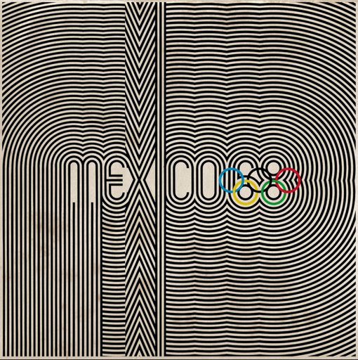 Poster and logotype for Olympic Games 1968 Mexico City