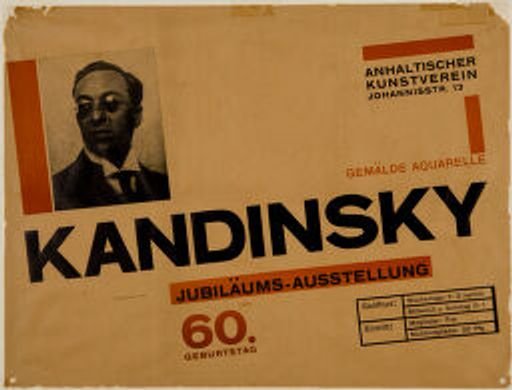 Poster for Kandinsky exhibition honoring the artist's 60th birthday