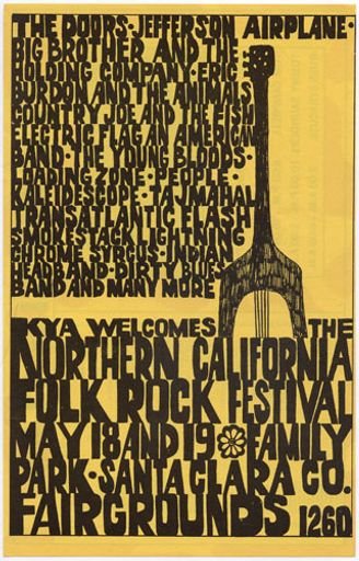 Poster for Northern California Folk Rock Festival
