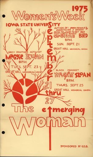 Poster for Women's Week 1975 at Iowa State University