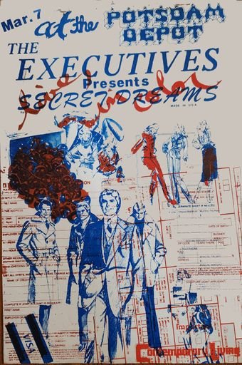Poster from the 1980's for a local punk band “The Executives”