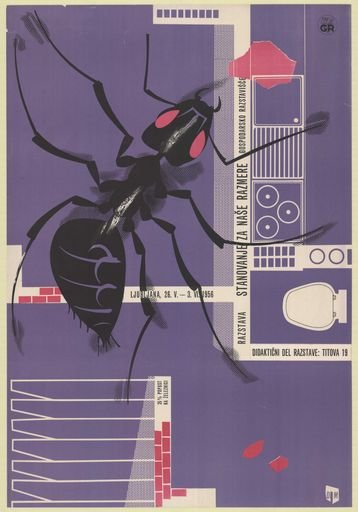 Poster from the Exhibition “Stanovanje za naše razmere”