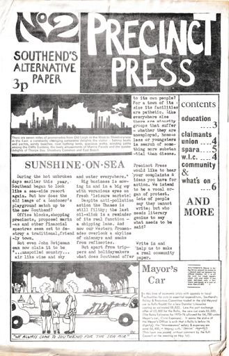 Precinct Press, Southend's alternative paper