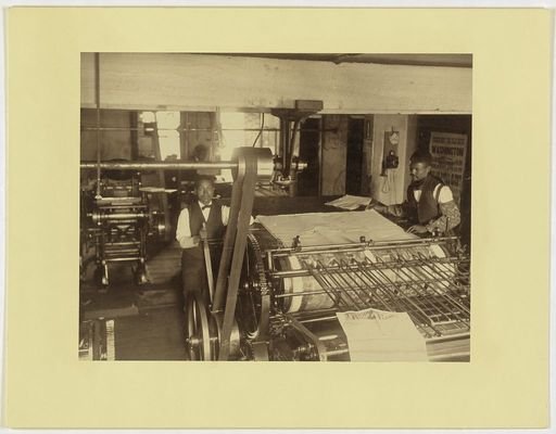 Press room of the Planet newspaper, Richmond, Virginia