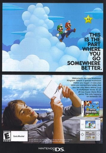 Print Ad for New Super Mario Bros. DS game