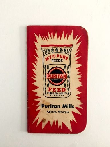 Puritan Mills Feed Note Book