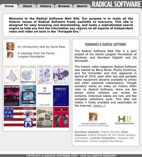 Radical Software publication archive