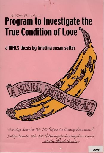 Reed College Theatre Flyer
