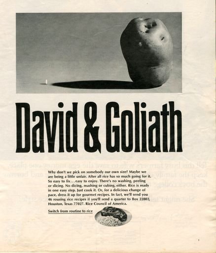 Rice Council of America “David & Goliath” Advertisement