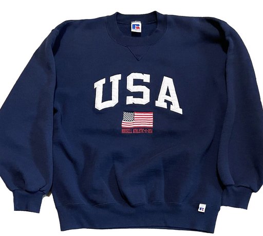 Russell Athletic Navy USA Flag sweatshirt 