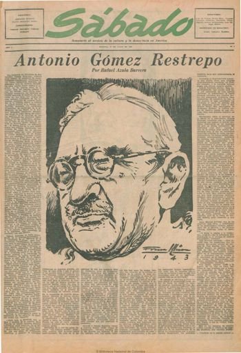 Sábado weekly newspaper, 1st edition, July 17, 1943