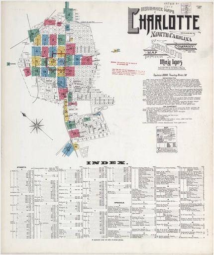 Sandborn Fire Insurance Map of Charlotte, NC