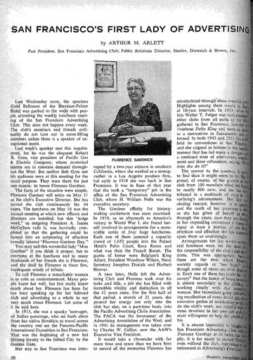 “SanFrancisco’s First Lady of Advertising”