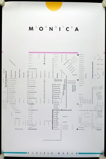 Santa Monica typographic map