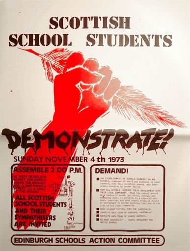 Scottish School Students. Demonstrate!