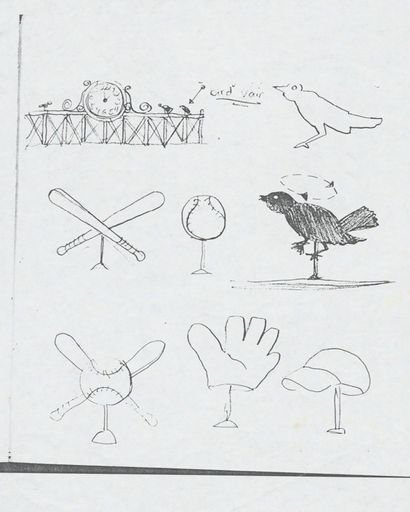 Sketch for Weathervanes at Oriole Park at Camden Yards
