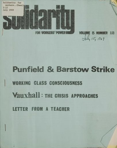 Solidarity for Workers' Power, vol. 5, no. 12