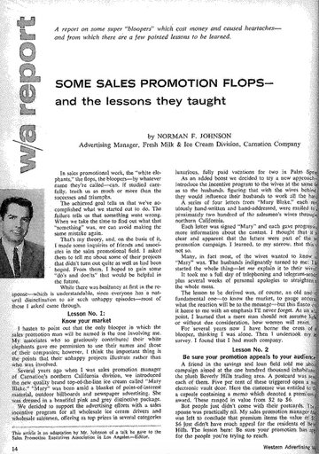 “Some Sales Promotion Flops—And the Lessons They Taught”