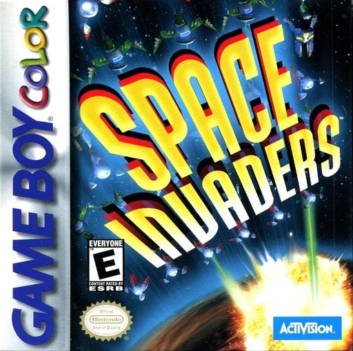 Space Invaders for the Gameboy Color Cover Art