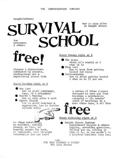 Survival School: how to stay alive on Haight Street