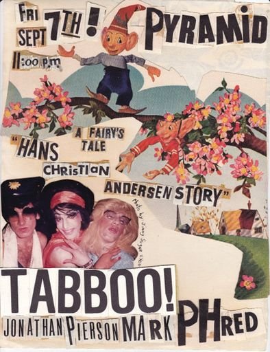 Tabboo! drag performance flyer