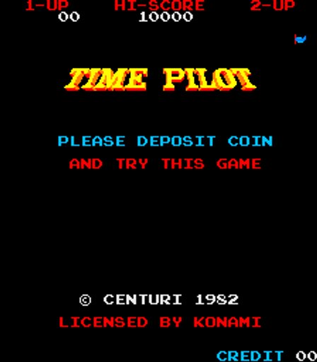 タイムパイロット’84 フォントFont used in Time Pilot’84