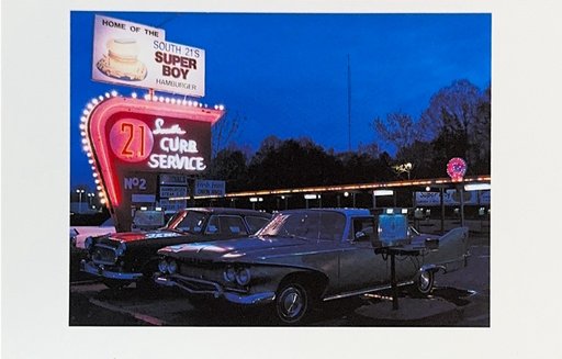 Tastefully Charlotte postcard - 21 South Curb Service